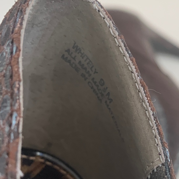 Sam Edelman Whitely Brown Boa Snake Skin Bootie - Picture 5 of 8